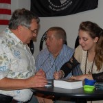 Stepanie Grace signs